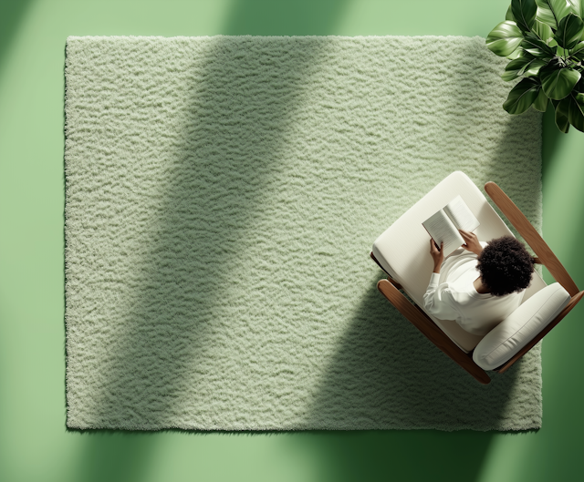 Young Woman Reading in Serene Setting