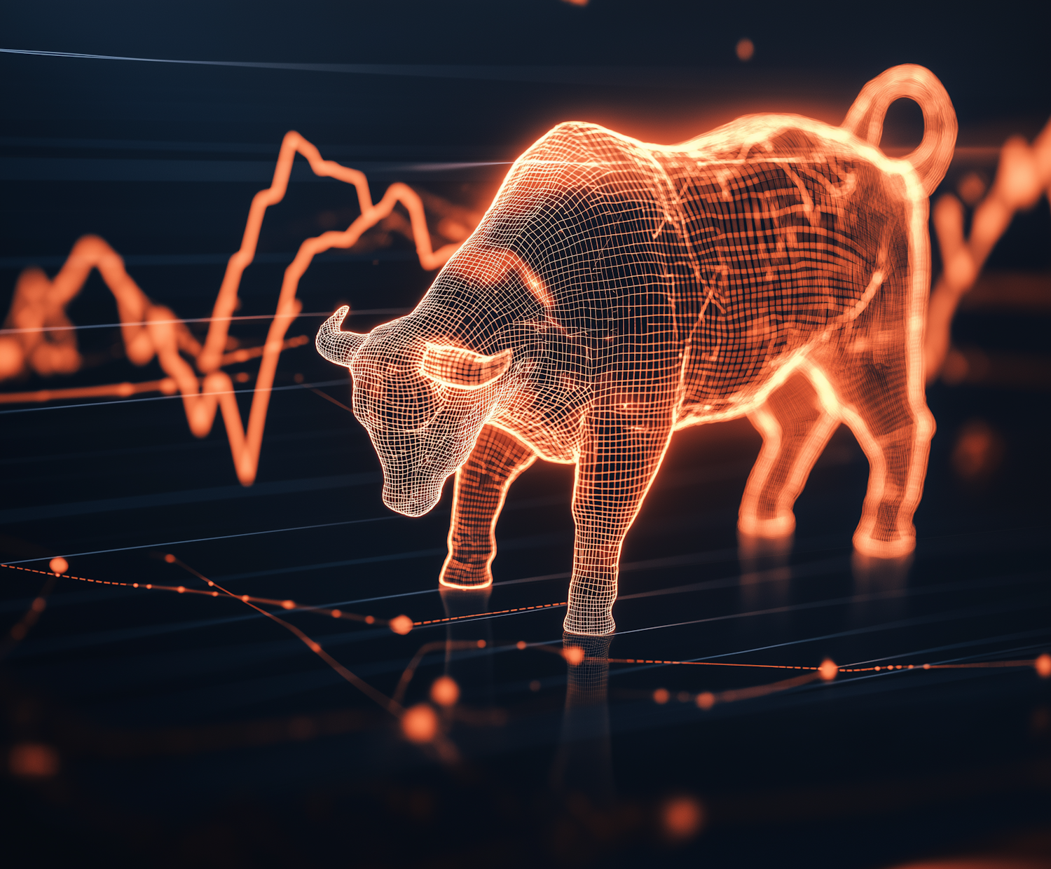 Digital Bull Market Concept