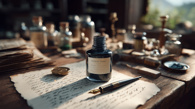 Vintage Writing Scene