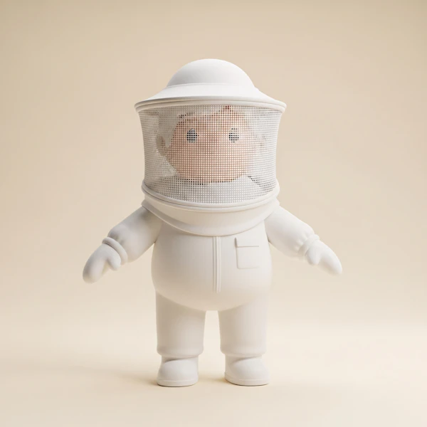 Minimalist Beekeeper Figurine