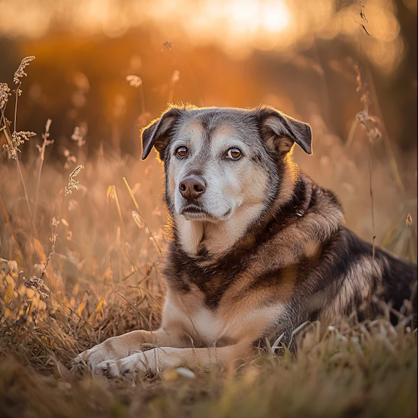 Golden Hour Dog Portrait