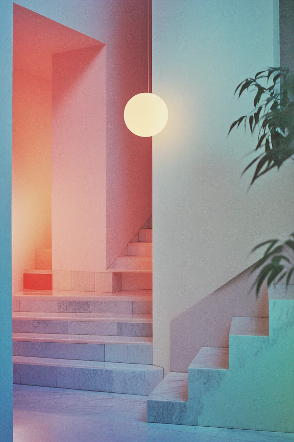 Modern Interior with Marble Steps