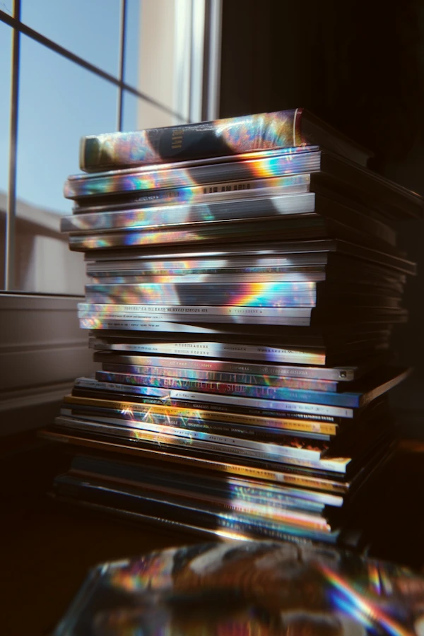 Stack of Glossy Magazines