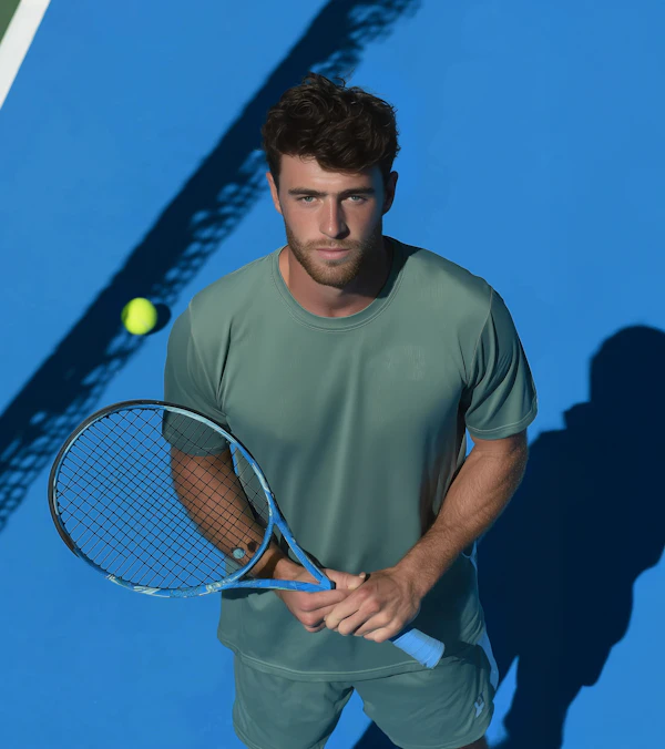 Focused Tennis Player