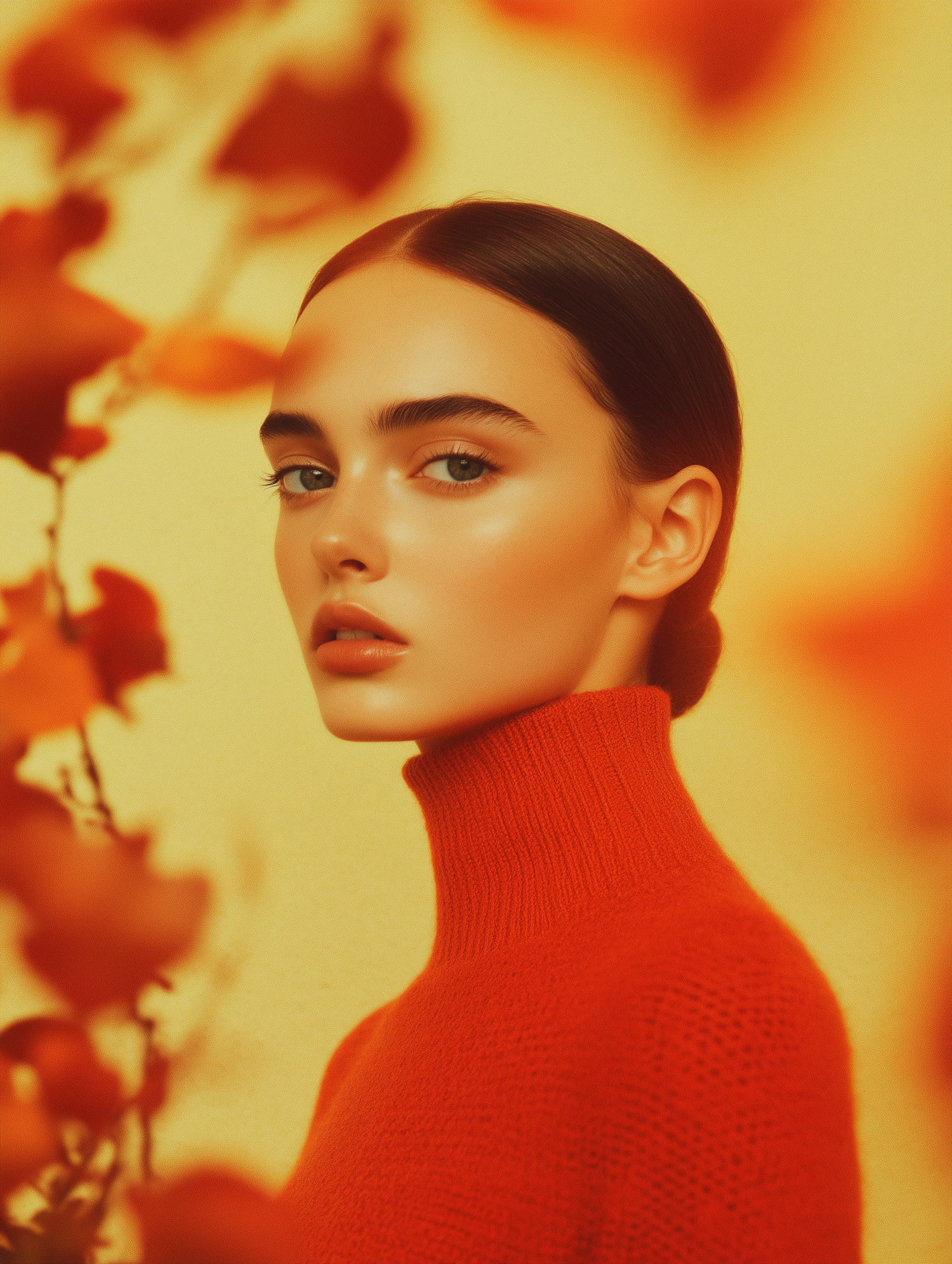 Serene Woman in Autumn