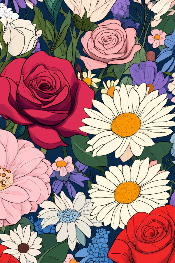 Vibrant Floral Illustration
