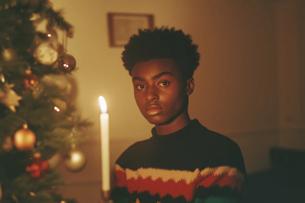 Candlelit Holiday Portrait