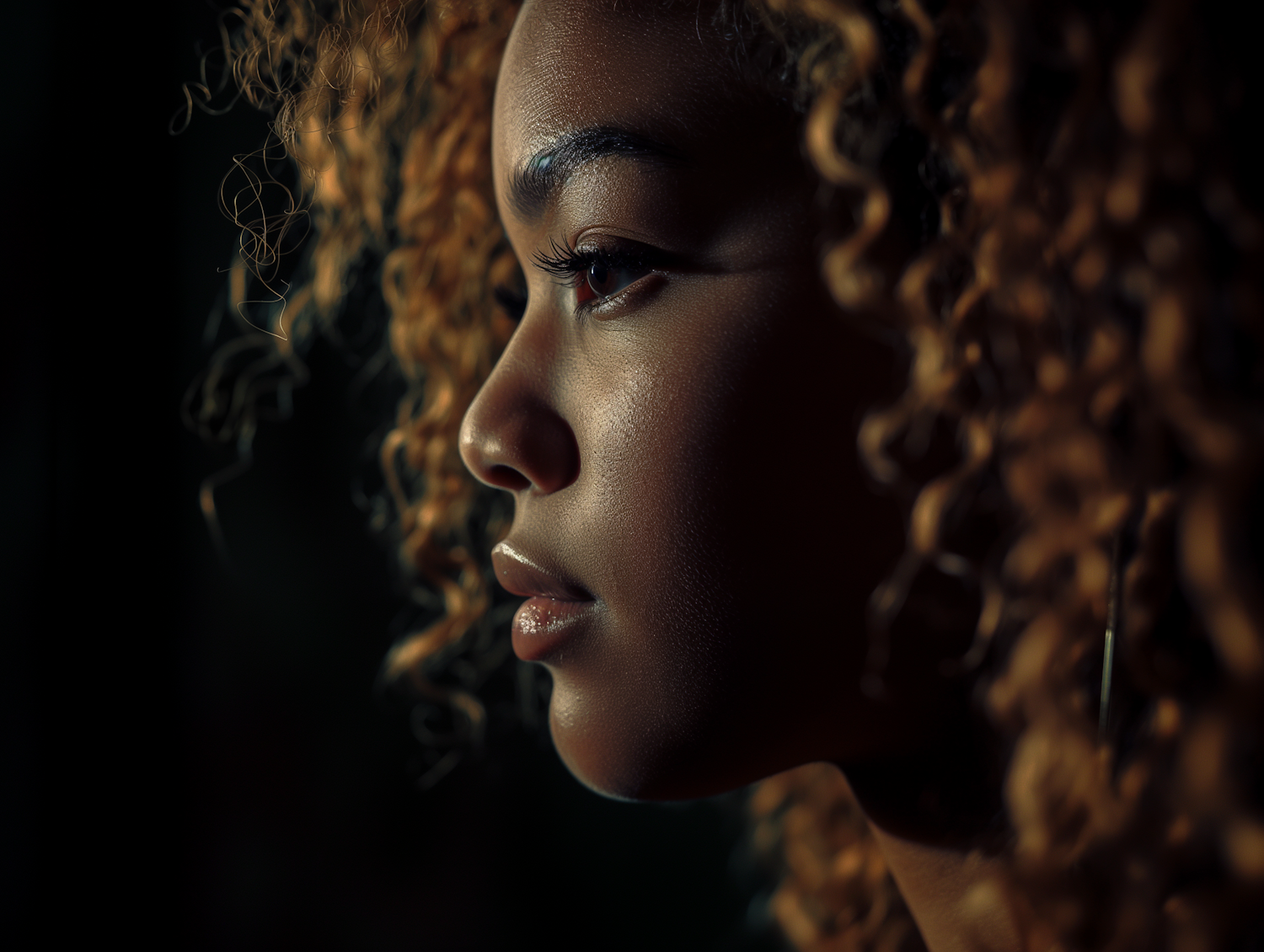 Contemplative Young Woman Portrait