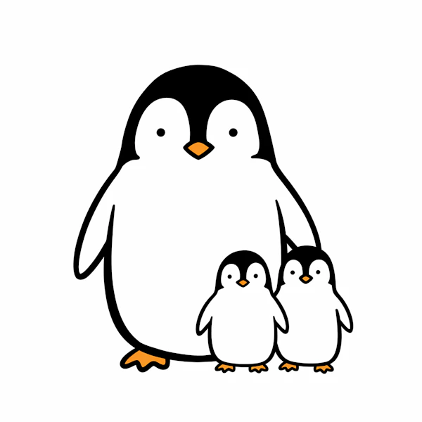 Penguin Family Portrait