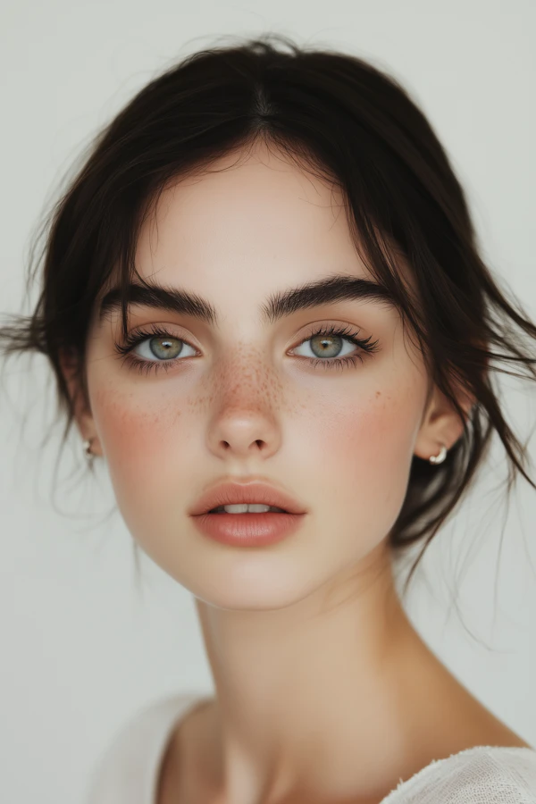 Freckled Woman Portrait