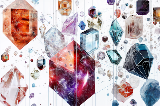 Intricate Geometric Crystal Artwork