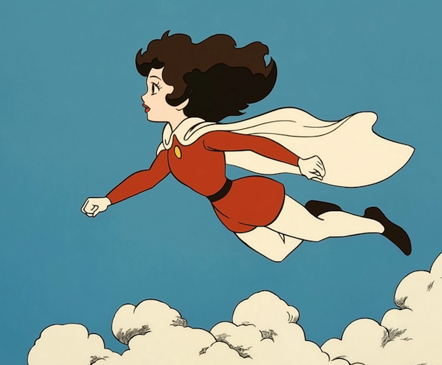 Flying Female Superhero