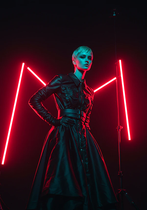 Futuristic Neon Portrait