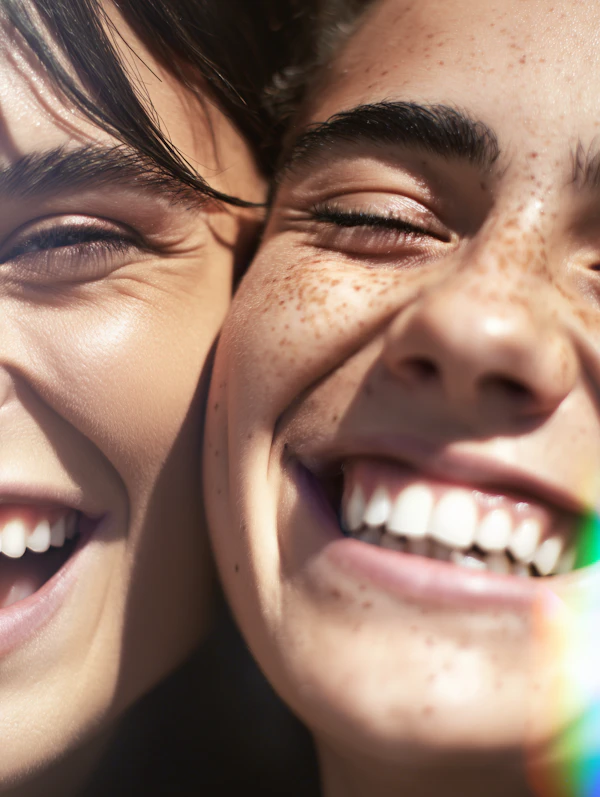 Joyful Smiling Close-Up