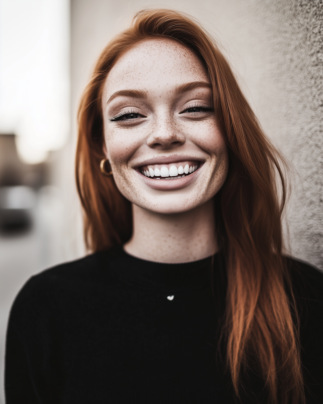 Joyful Redhead Close-Up