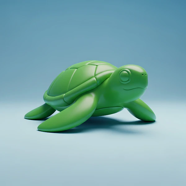 Stylized Green Turtle