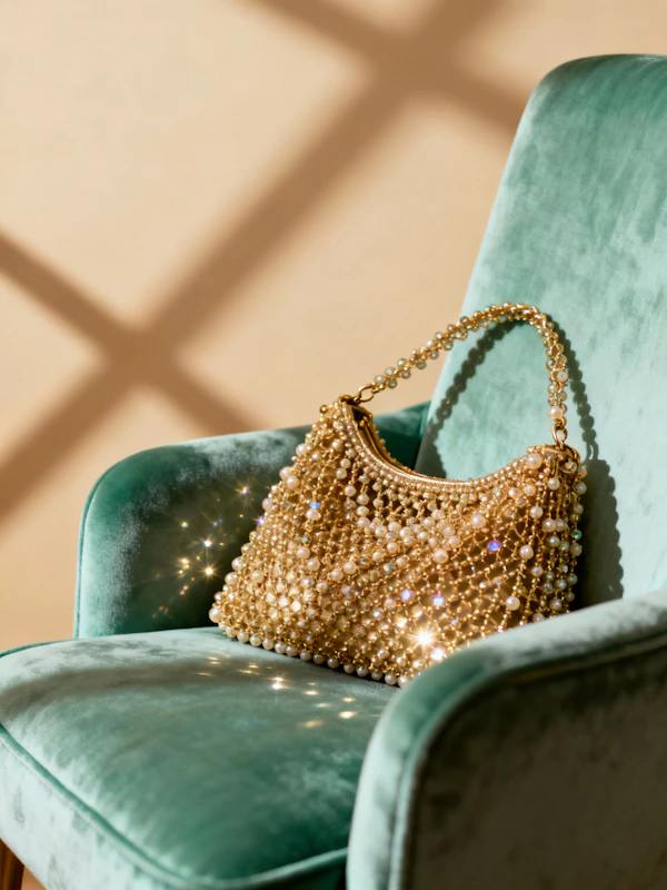 Golden Handbag Display
