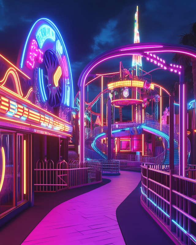 Neon Amusement Park