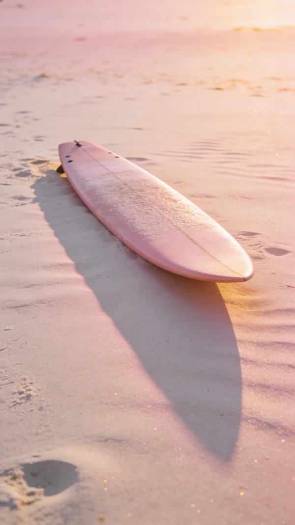 Sunset Surfboard Scene