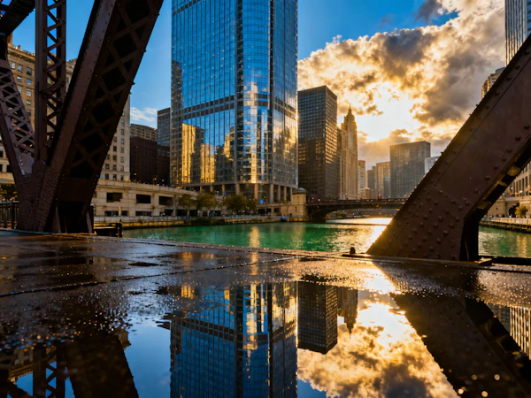 Urban River Scene