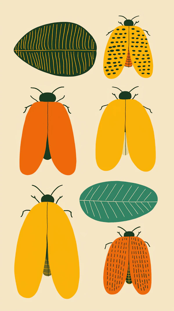 Stylized Beetles Art