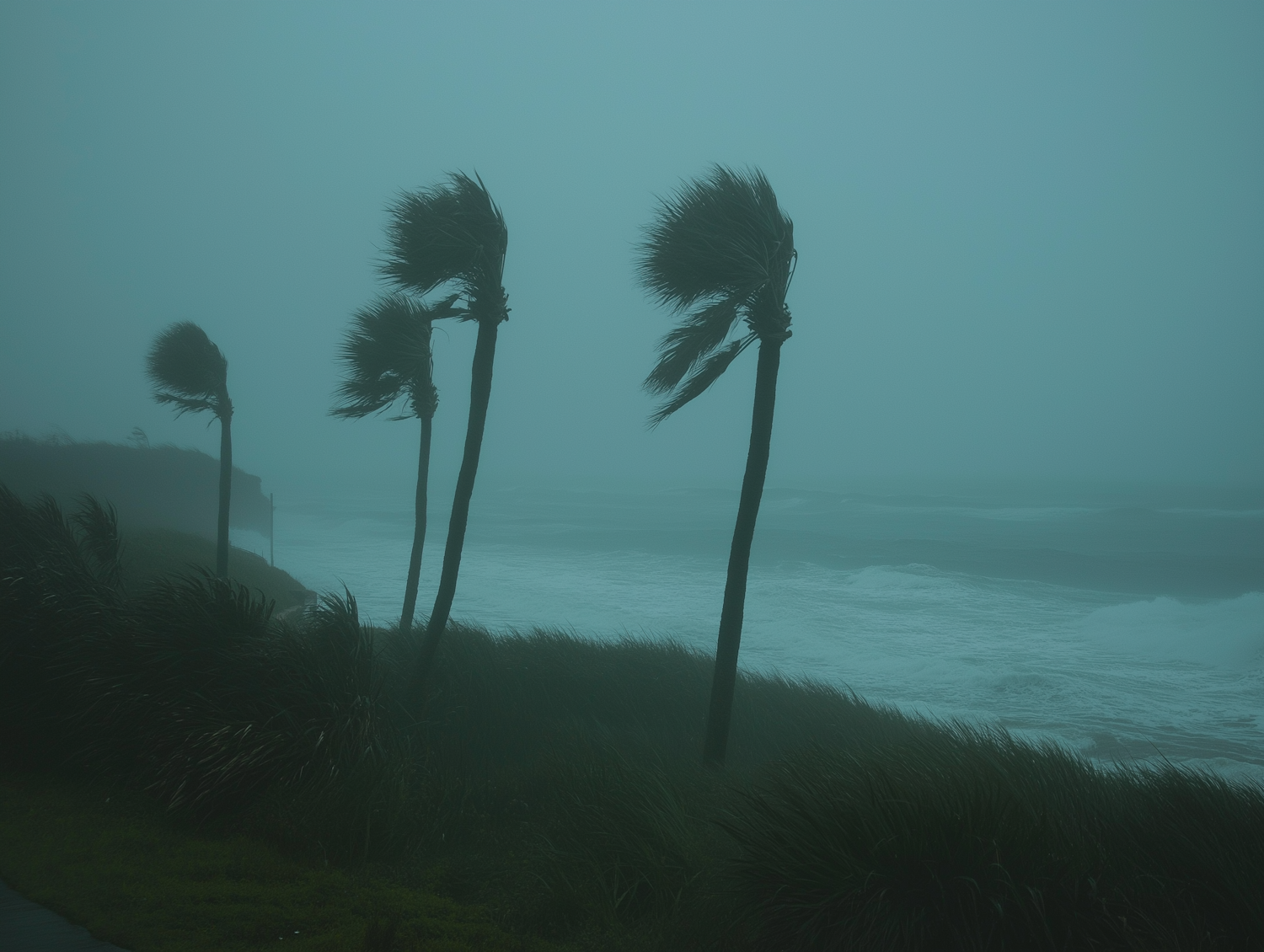 Stormy Coastal Scene