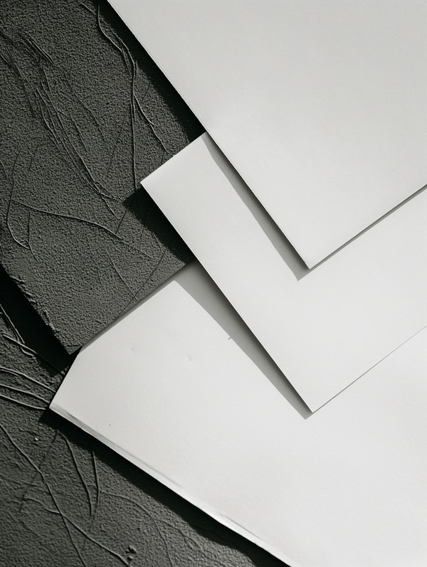 Monochromatic Paper Sheets on Textured Background