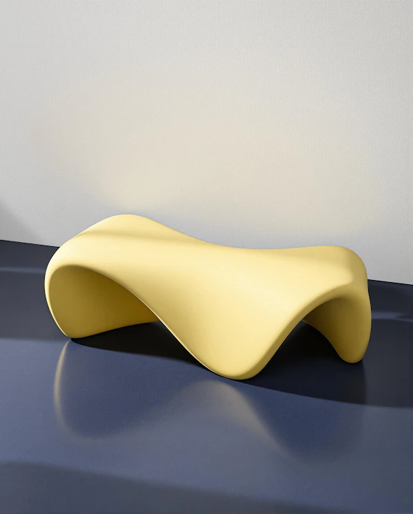 Abstract Yellow Bench