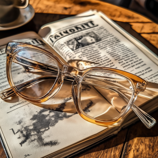 Vintage Glasses on Russian Book