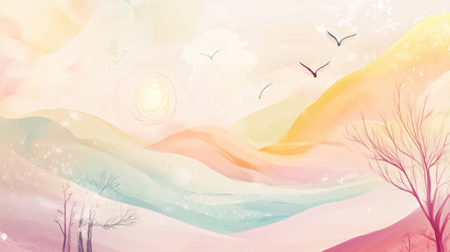 Serene Pastel Landscape