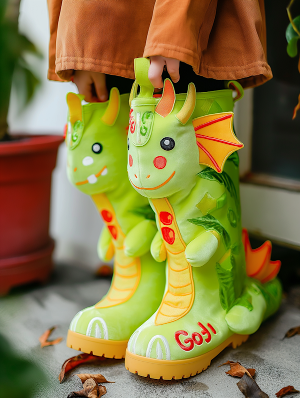 Whimsical Dragon Children's Rain Boots