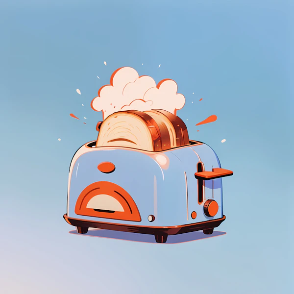 Retro Toaster Illustration