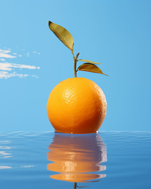 Citrus Reflections under Blue Sky