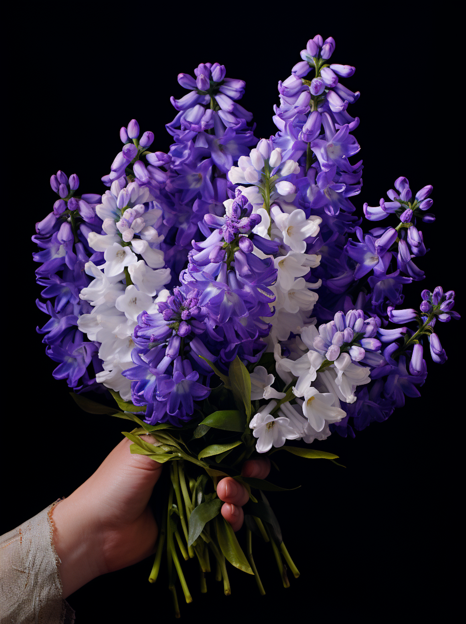 Elegant Hyacinth Bouquet in Hand