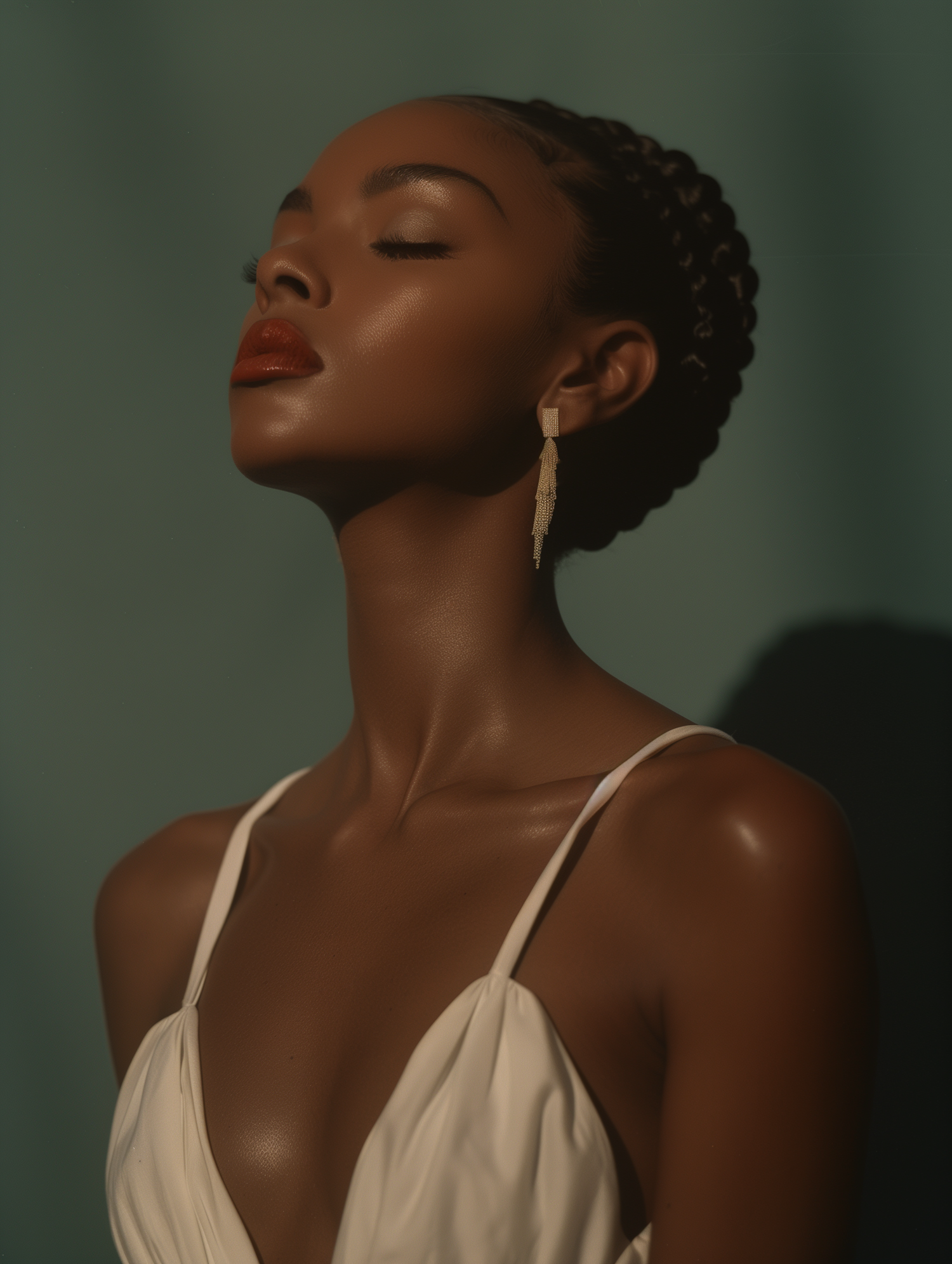 Serene Woman with Braids