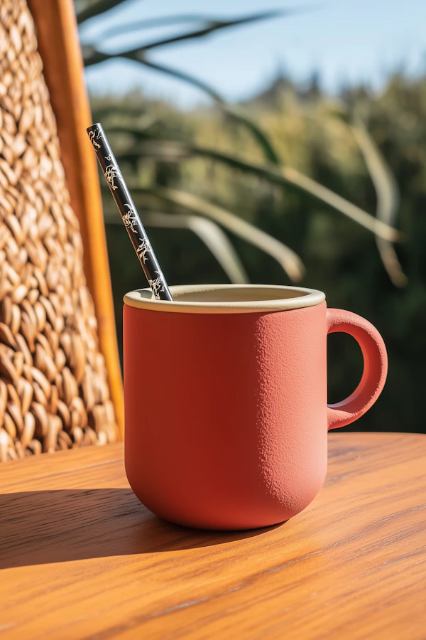 Terracotta Mug Close-Up