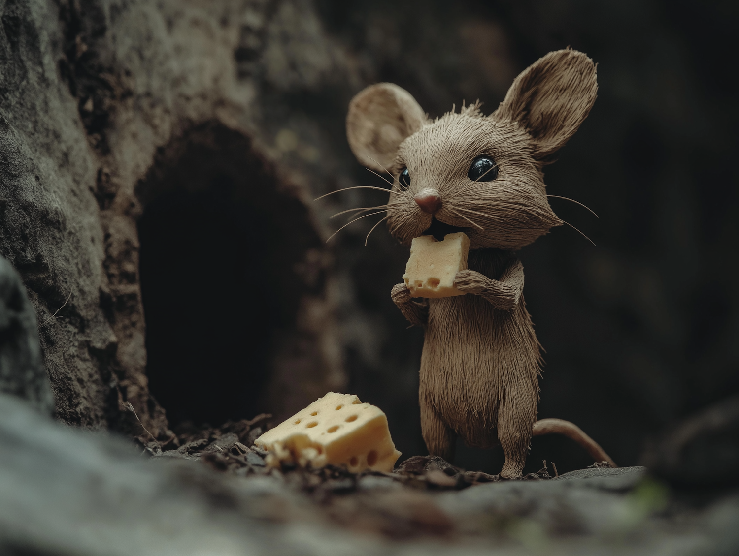 Anthropomorphic Mouse with Cheese