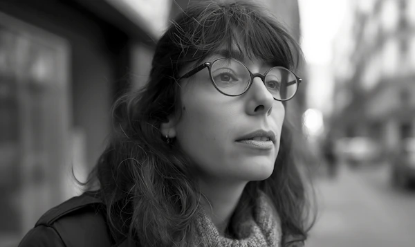 Timeless Elegance: Monochrome Portrait of a Contemplative Woman