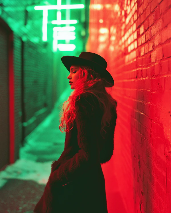 Neon Alleyway Portrait