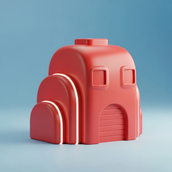 Red 3D Structure
