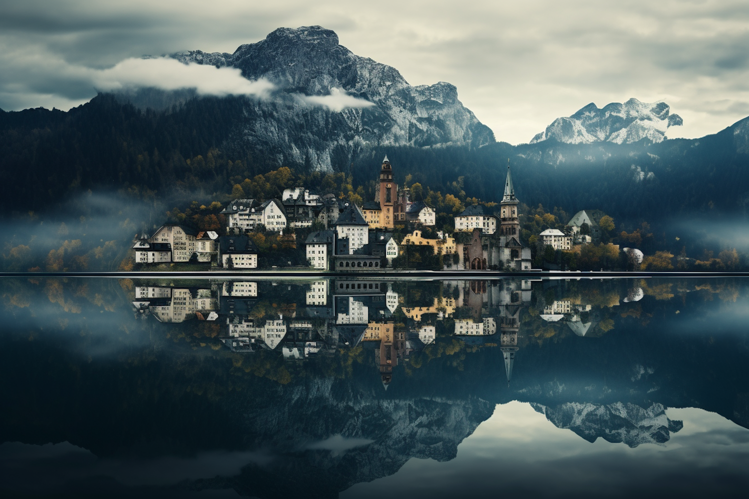 Mystical Lakeside Hamlet