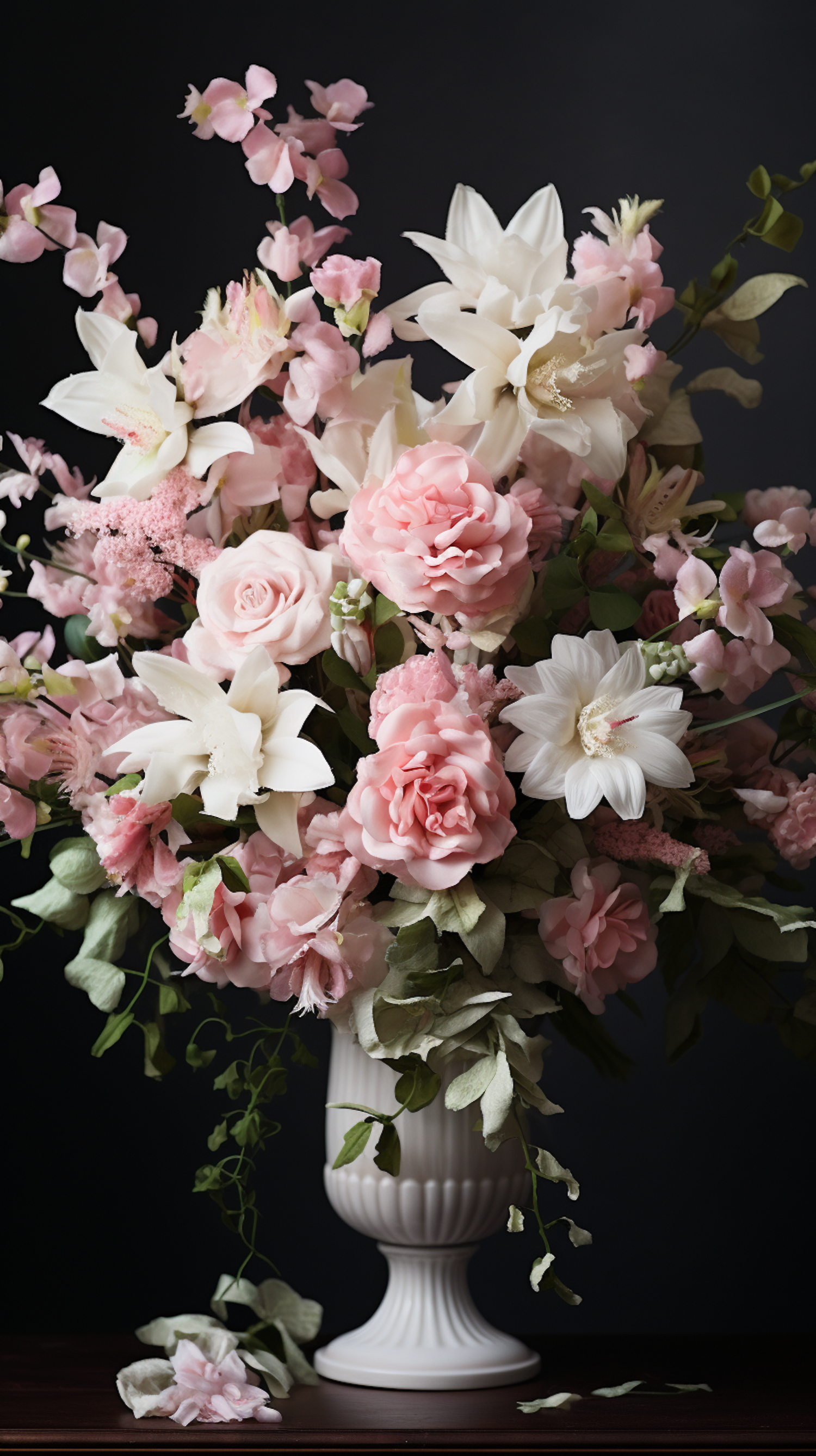 Sophisticated Pastel Floral Arrangement in Classic White Vase