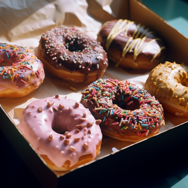 Assorted Glazed Doughnuts Box