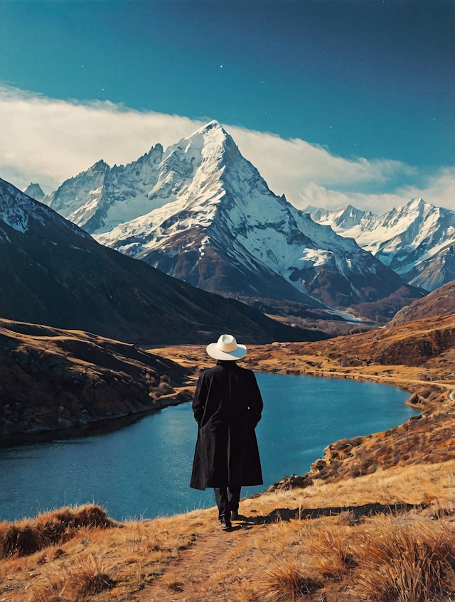 Solitary Figure by the River