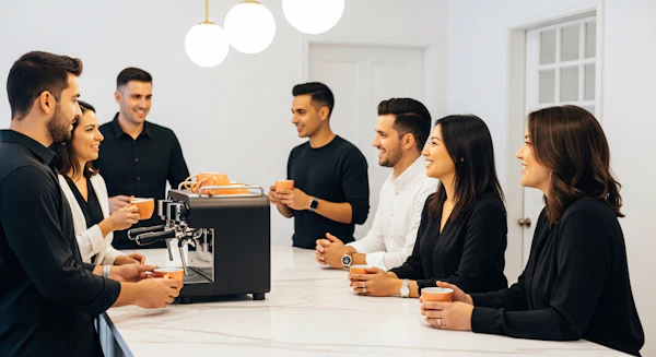 Coffee Gathering Scene