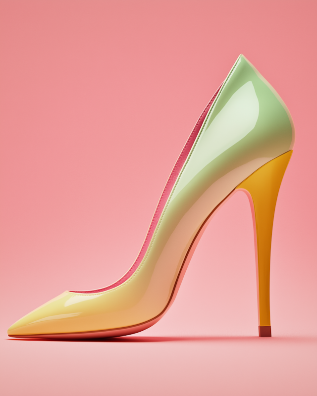 Gradient High-Heeled Shoe