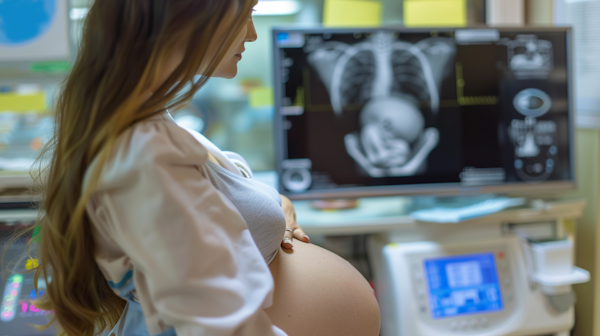 Pregnant Woman Viewing Ultrasound