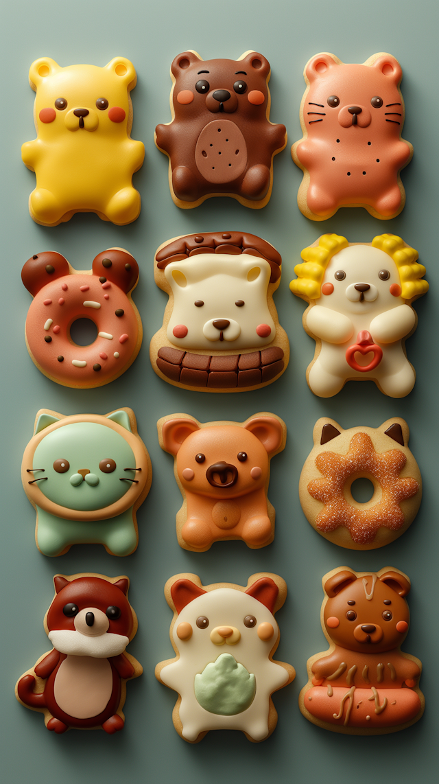 Whimsical Animal Cookie Collection