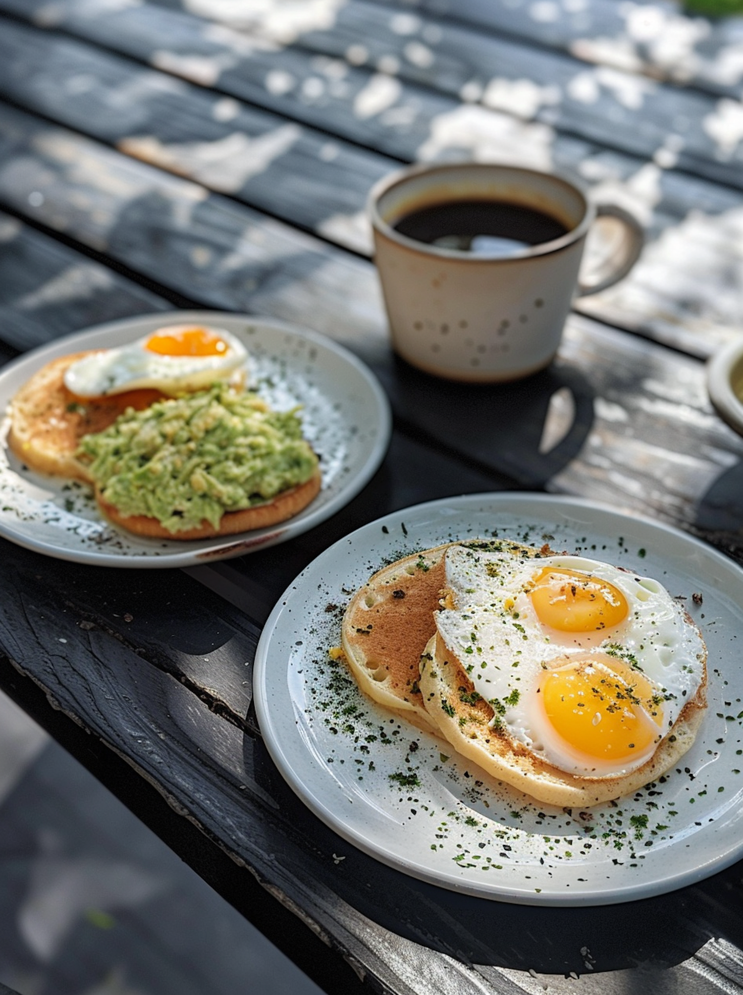 Outdoor Breakfast Scene