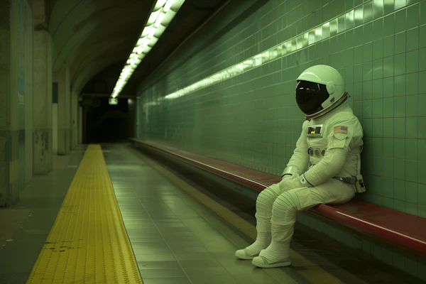 Astronaut in Subway